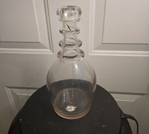 Antique 19th century Blown Glass Wine Whiskey Decantler No Stopper